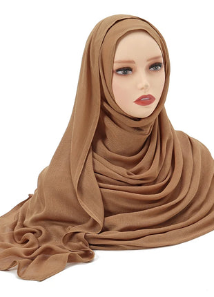 Muslim Modal Hijab Rayon Cotton Shawls for Women Plain Scarf Big Size Headscarf Islamic Turban Headband 190*85cm