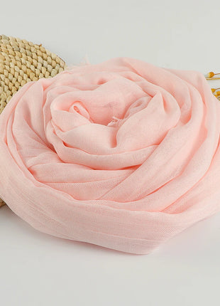 Muslim Cotton Linen Hijabs For Women Scarf Thin Plain Shawls Femme Musulman Soft Viscose Rayon Headscarf Islamic Turban Headband