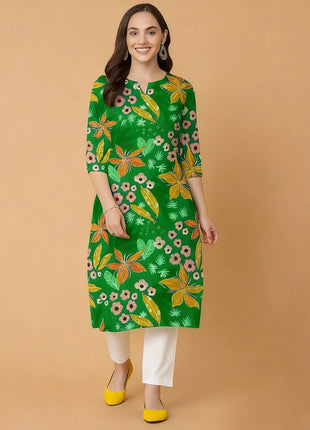 Muslim Kurt Women's Casual Fashion Dress Long Sleeved Straight Tube Casual Ethnic Flowers National Style Musluman Bayan Elbise