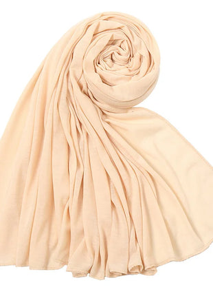 Hot Muslim Fashion Woman Soft Hijabs Scarf Shawl Plain Cotton Jersey Scarves Turban Women Long Shawls Head Wrap Headband Abaya