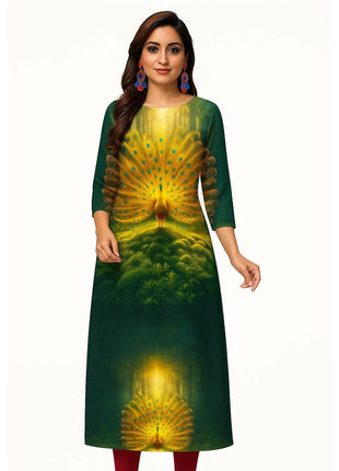 Muslim Kurtta Women Fashion Comfortable Dress Straight Tube Casual Ethnic Peacock Vestidos Longos Moroccan Kaftan Dress