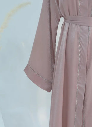 2024 Muslim Modest Cardigan for Women Eid Arab Abaya Dubai Dress Islamic Daily Long Sleeve Clothing Turkey Solid Color Coat Robe