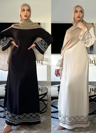 Eid Embroidery Muslim Dress for Women Party Dresses Jalabiya Morocco Dubai Long Robe Arab Ramadan Kaftan Islam Vestidos Largos