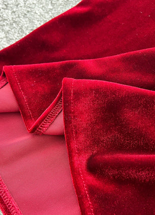 Chic vintage velour long sleeve slim Elegant Fairy korean fashion Boho Sundress women clothing