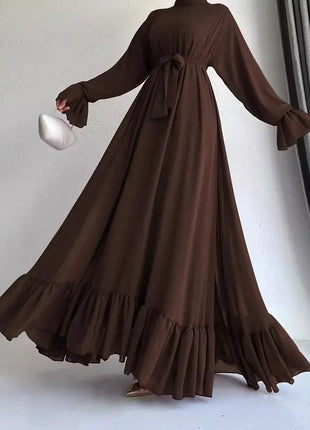 Eid Muslim Dress Women Abaya Jalabiya Sashes Ramadan Morocco Dubai Abayas Modest Arab Long Robe Kaftan Islam Party Vestidos 2024