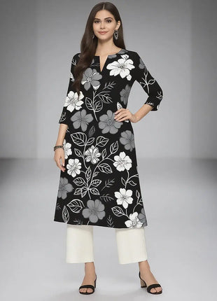 Muslim Women Kurt Casual Dress Long Sleeve Straight Casual Ethnic Flower Mandarin 3D Design Suitable Morocco Marokkaanse Kaftan