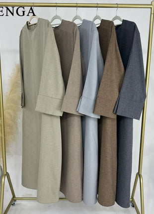 2024 New Dubai Abaya for Muslim Women Eid Ramadan Modest Dress Türkiye Loose Large Elegant Dress Gown Female Islam Clothing