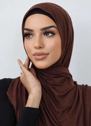 Hot Muslim Fashion Woman Soft Hijabs Scarf Shawl Plain Cotton Jersey Scarves Turban Women Long Shawls Head Wrap Headband Abaya