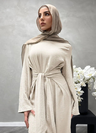 2025 Fashion Dubai Solid Belt Long Dresses For Muslim Woman Elegant Casual Marocain Islam Saudi Plain Caftan Turkish Clothing