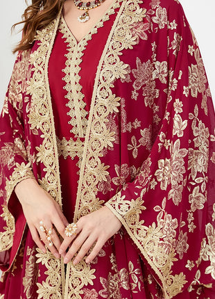 Women's Eid Abaya 2-Piece Set — Embroidered Jalabiya Party Dress