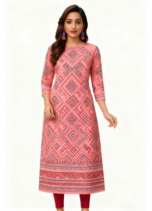 Muslim 2026 Women's Kurt Fashionable And Elegant Straight Tube Casual Kurtta Flowers Pattern Comfortable Dress Slit hem Abaya