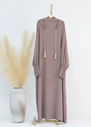 2024 Clothes for Muslim Women Fashion Summer Autumn Muslim Long Sleeve Solid Color Long Abaya Hijab Dress Kaftan Abaya Dubai