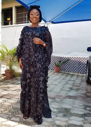 Velvet African Dresses for Women Evening Party Dress Dashiki Africa Clothing Long Robe Dubai Moroccan Flare Sleeve Nigeria Gown