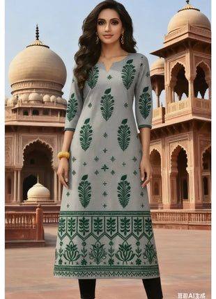 National style Muslim Women's Casual Fashionable And Comfortable Kurtta Dress Long Sleeved Straight Tube Casual Ethnic