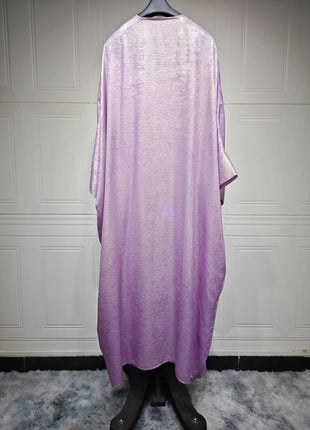 Shiny Satin Open Kimono Abaya 2025 Ramadan Dubai Luxury Muslim Kaftan Dress for Women Islam Clothing Robe Femme Musulmane