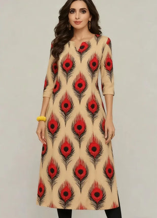 Muslim Kurtta women's Casual Fashion Dress National style Straight Tube Casual Ethnic Flower Round Neck Regular Design Sense