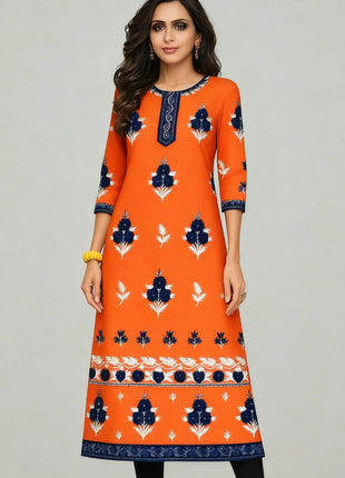 National style Women's Kurtta Casual Fashion Dress Slit hem Kurtta Tube Casual Ethnic Abito Donna Musulmana Girls Prayer Dress
