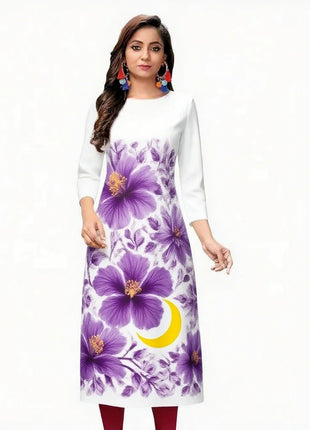 Muslim Women's Fashionable Comfortable Kurt Dress Slit hem Straight Tube Casual Ethnic Abaya Abito Donna Musulmana Turkish Abaya