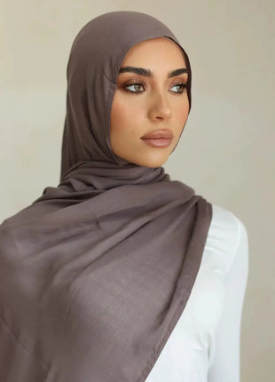 Fashion Modal Hijab Rayon Cotton Shawls Muslim Hijabs For Women Plain Scarf Big Size Headscarf Islamic Turban Headband 190*85cm