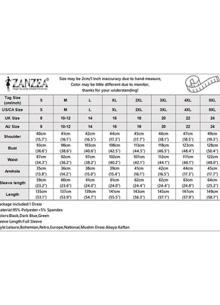 ZANZEA Women Ethnic Printed Panels Maxi Dress Long Sleeve Hijab O Neck Muslim Islamic Patchwork Vestidos Loose Casual Abaya Robe