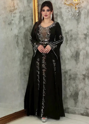 2025 Abayas For Women Dubai Luxury African Muslim Fashion Dress Caftan Marocain Evening Party Dresses Boubou Robe Djellaba Femme