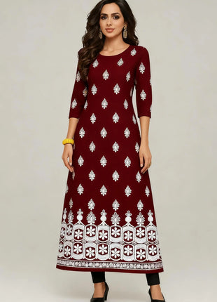 National style Kurt Women's Fashion Comfortable Slit hem Straight Ethnic Abito Donna Musulmana Girls Prayer Dress Turkish Abaya
