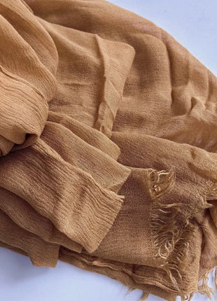 61 Colors Soft Cotton Viscose Scarf Rayon Material Muslim Hijab Mid Eastern Plain Solid Color Headscarf With Tassel