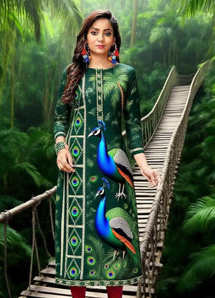 Muslim Peacock Casual Fashionable Kurt Dress Tube Ethnic Moroccan Takchita Dress Turkish Abaya Robe Longue Femmes Slit hem