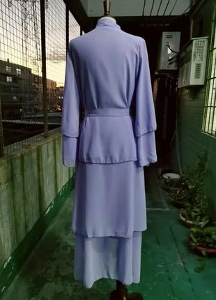 Kimono 3 Layer Chiffon Abayas for Women Muslim Dress Dubai Turkey Kebaya Open Abaya Islamic Jalabiya Caftan Marocain Femme Robe