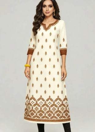 Muslim Dress Kurt Women's Fashionable And Elegant Straight Tube Casual Round Neck Color Elephant Pattern Abaya Femme Dubaï
