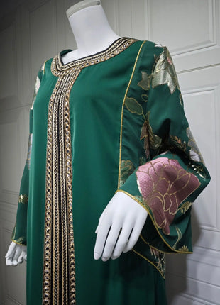 Eid Sequins Muslim Dress for Women Embroidery Party Long Dresses Robe Ramadan Dubai Kaftan Islam Vestidos Jalabiya Dresses 2025