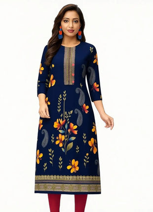 Muslim Dress Kurt Women Fashionable And Elegant Straight Tube Casual Colorful Slit hem Abito Donna Musulmana Girls Prayer Dress