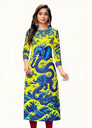Muslim Women Kurtta Casual Dress National Style Straight Casual Ethnic Peacock Mandarin Design Turkish Abaya Slit hem