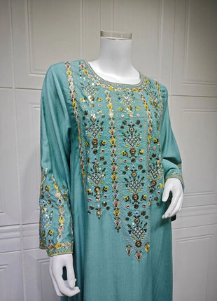 Women Jalabiya Dubai Dress Abaya Eid Ramadan Party Gorgeous Long Dresses Muslim Embroidery Vestidos Largos Robe Saudi Arab 2026