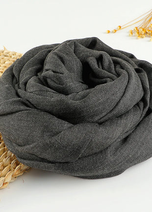 Muslim Cotton Linen Hijabs For Women Scarf Thin Plain Shawls Femme Musulman Soft Viscose Rayon Headscarf Islamic Turban Headband