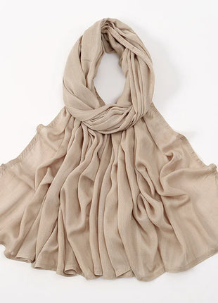 Muslim Modal Hijab Rayon Cotton Shawls for Women Plain Scarf Big Size Headscarf Islamic Turban Headband 190*85cm
