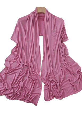 Bling Bling Rhinestone Scarf for Women Sparkling Sport Scarf Non-Shed Crystal Wrap Sun Protective musilim hijab Yoga Party Gift