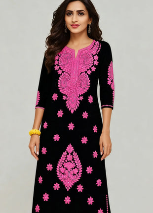 Muslim Women Kurtta Casual Dress National Style Straight Casual Ethnic Abito Donna Turkish Abaya Women Dress Abaya Slit hem