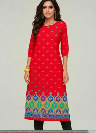 Muslim 2026 Dress Kurt Women's Fashionable And Elegant Slit hem Straight Tube Casual Flowers Pattern Robe Abito Donna Musulmana