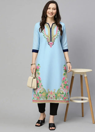 Muslim Kurt Women's Casual Fashion Dress Long Sleeved Straight Tube Casual Ethnic Flower Kaftan Moroccan Women Robe