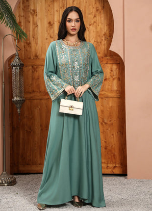 Women Jalabiya Dubai Dress Abaya Eid Ramadan Party Gorgeous Long Dresses Muslim Embroidery Vestidos Largos Robe Saudi Arab 2026