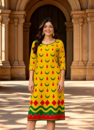 Muslim 2026 Kurt Christmas Women's Casual Fashion Comfortable Dress 2026 Slit hem Straight Tube Casual Ethnic Arabian Dress