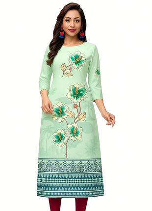 Muslim Dress Kurt Women Fashionable Elegant Straight Tube Casual Slit hem Color Peacock Pattern Islamic Clothing For Women