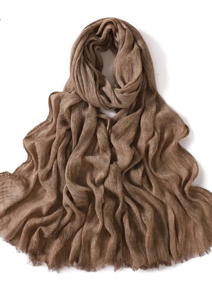 New Arrival Crinkle Rayon Hijab for Women Muslim Scarf Shawls Tie-dye Headscarf Wraps Plain Modal Cotton Islamic Turban Ramanda