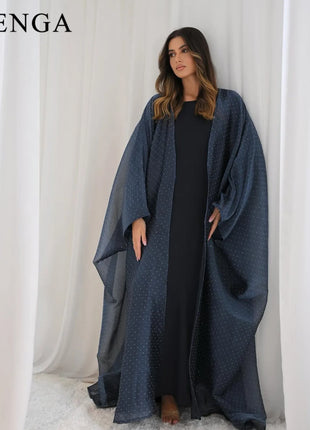 Middle Eastern Islamic Three-Piece Clothing for Women Ramadan Muslim Modest Abaya Dress with Hijab 2025 New Turkey Kaftan Robe