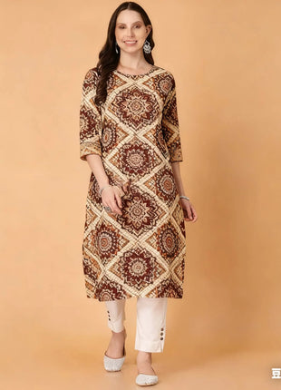 Muslim Black Dress Kurt Women's Fashionable Slit hem Straight Tube Casual Flowers Elephant Pattern Islamic Abito Donna Musulmana