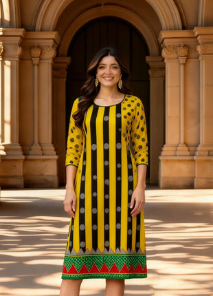 Muslim Kurtta Women's Fashionable Turkish Abaya Dress 2026 Straight Tube Slit hem Casual Ethnic Middle Eastern Arabic Dress