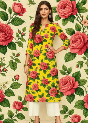 Muslim Kurt Women's Fashion Comfortable Dress Long Sleeve Straight Tube Casual Ethnic Flowers Regular Size New Dress
