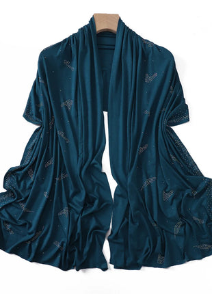 Bling Bling Rhinestone Scarf for Women Sparkling Sport Scarf Non-Shed Crystal Wrap Sun Protective musilim hijab Yoga Party Gift