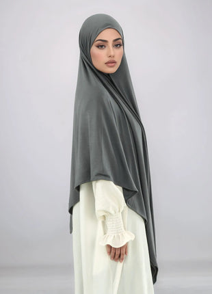 145*145cm Large Size Jersey Modal Square Scarf Stretchy Muslim Instant Hijab Layer Khimar Eid Islamic Women Prayer Headscarf